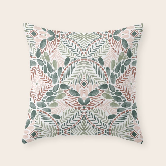Jungle Charm Artistic Medley Throw Pillow Gallery Image 1