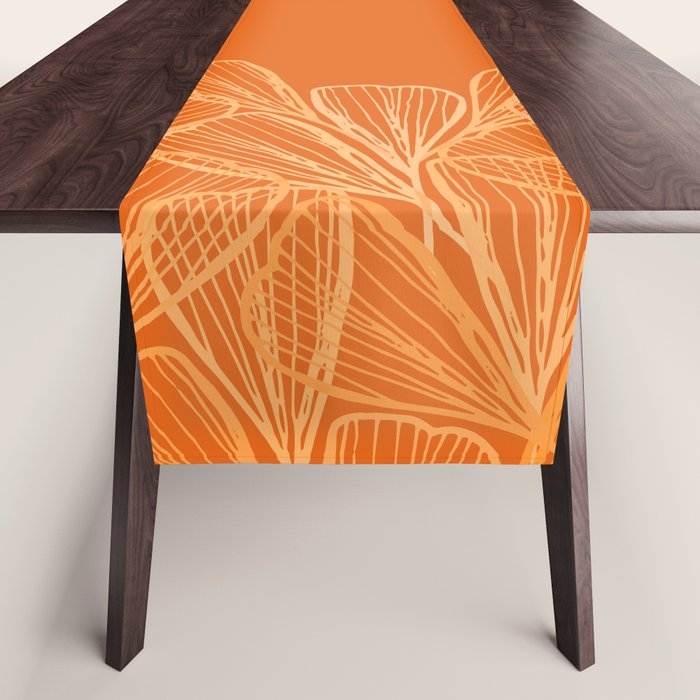 Modern Garden in Orange Table Runner Gallery Image 1