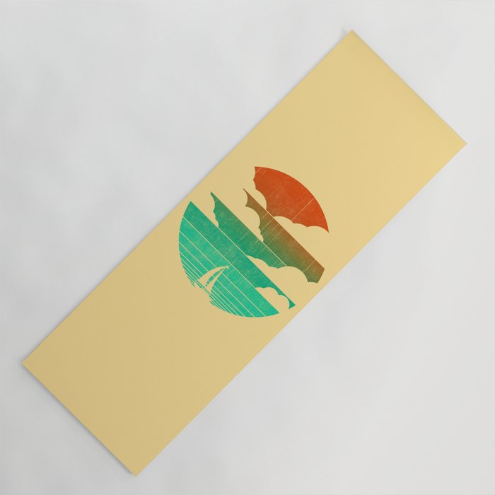 Go West (sail away in my boat) Yoga Mat Gallery Image 1
