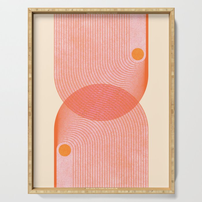 Abstraction_SUN_SUMMER_RED_HOT_SHINE_POP_ART_0322M Serving Tray Gallery Image 1