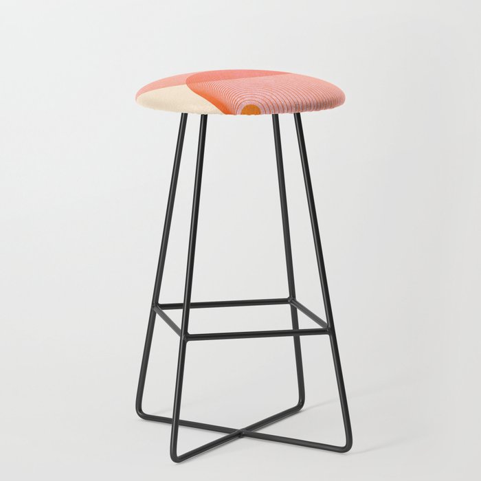 Abstraction_SUN_SUMMER_RED_HOT_SHINE_POP_ART_0322M Stool Gallery Image 1