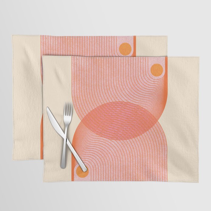 Abstraction_SUN_SUMMER_RED_HOT_SHINE_POP_ART_0322M Placemat Gallery Image 1