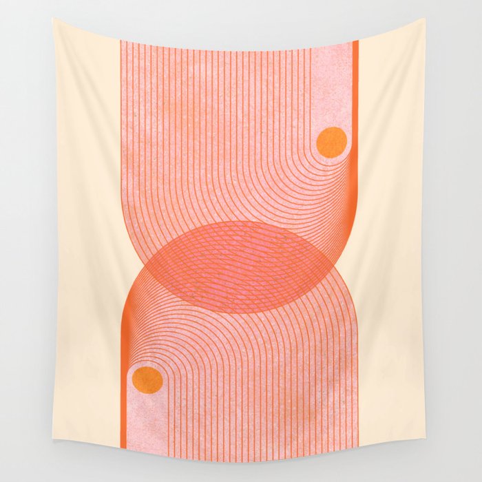 Abstraction_SUN_SUMMER_RED_HOT_SHINE_POP_ART_0322M Wall Tapestry Gallery Image 1