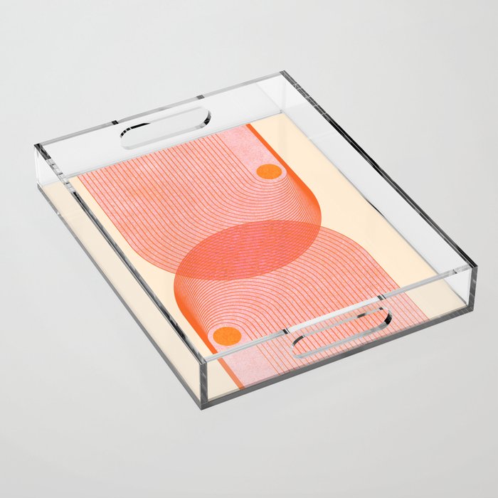 Abstraction_SUN_SUMMER_RED_HOT_SHINE_POP_ART_0322M Acrylic Tray Gallery Image 1