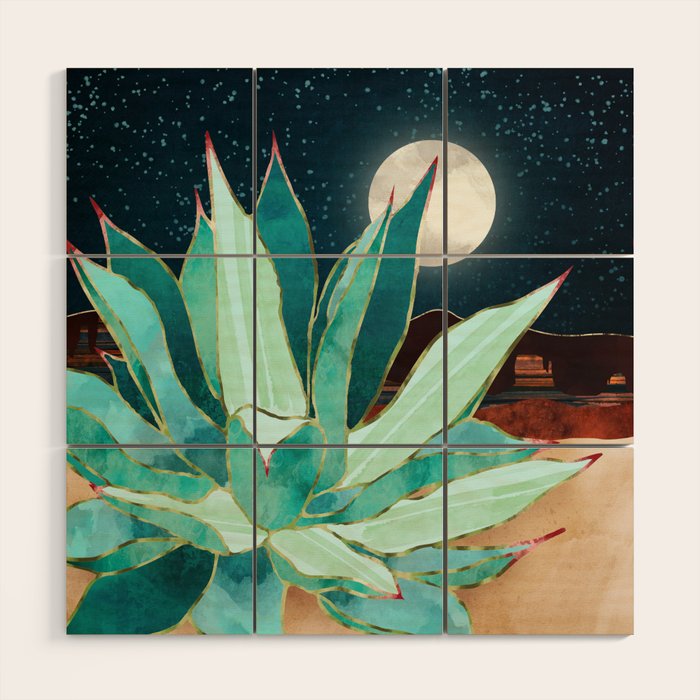 Desert Agave Wood Wall Art Gallery Image 1