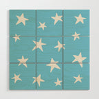Stars Sky Blue Wood Wall Art Gallery Image 1