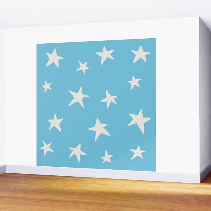 Stars Sky Blue Wall Mural Gallery Image 2