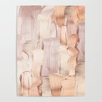 Shiny Metal Copper Hand Drawn Strokes Poster Gallery Image 4