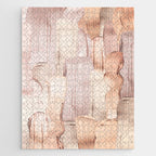 Shiny Metal Copper Hand Drawn Strokes Jigsaw Puzzle Gallery Image 1