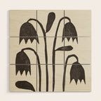Linocut Tulips #2 Wood Wall Art Gallery Image 1