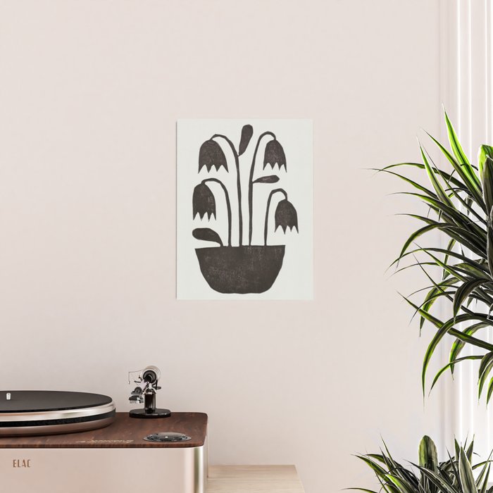 Linocut Tulips #2 Poster Gallery Image 2