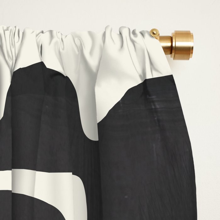 Minimal Abstract Maze - Noir Window Curtain Gallery Image 2