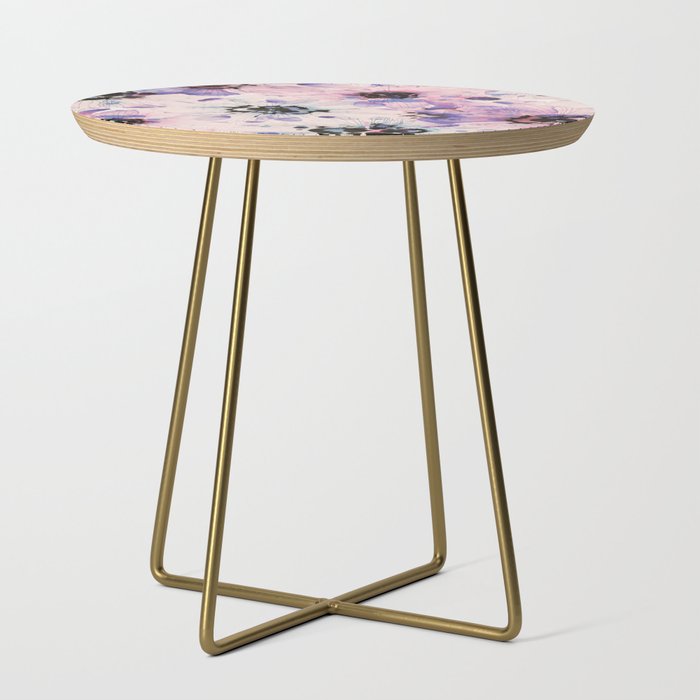Abstract flowered paint modern Side Table Gallery Image 1