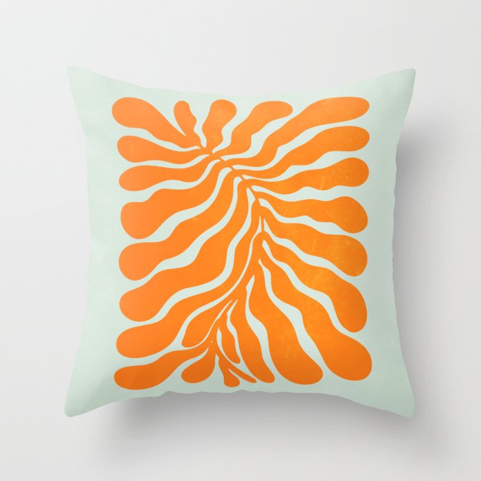 Frozen Sunrise Ferns: Matisse Edition  Throw Pillow Gallery Image 6
