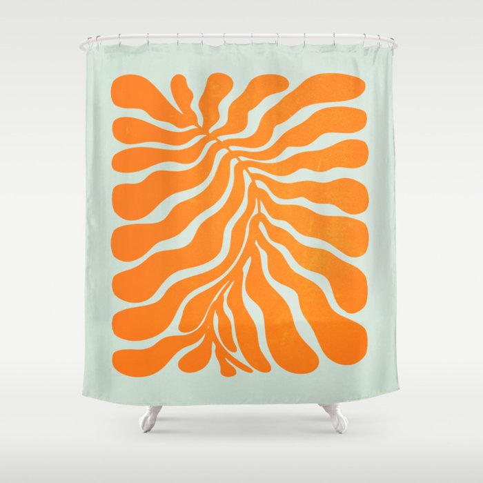 Frozen Sunrise Ferns: Matisse Edition  Shower Curtain Gallery Image 1