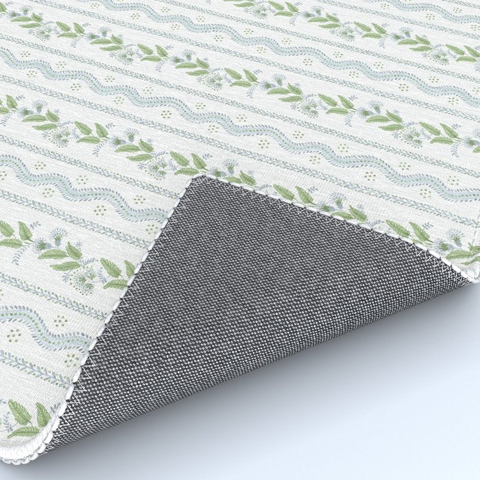 Soft Blue Green Emma Stripe Rug Gallery Image 4