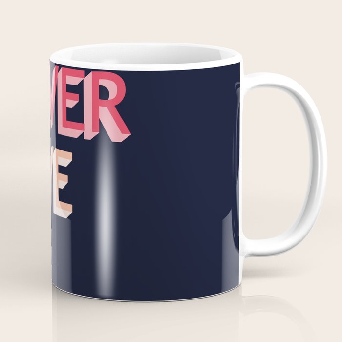 Never give up - pink Coffee Mug Gallery Image 1