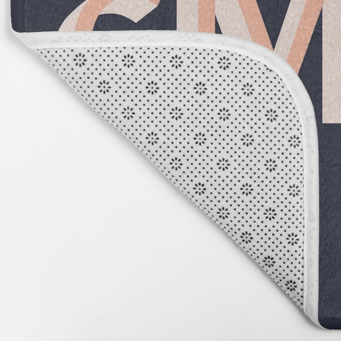Never give up - pink Bath Mat Gallery Image 2