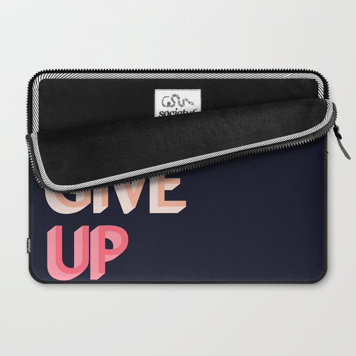 Never give up - pink Laptop Sleeve Gallery Image 2