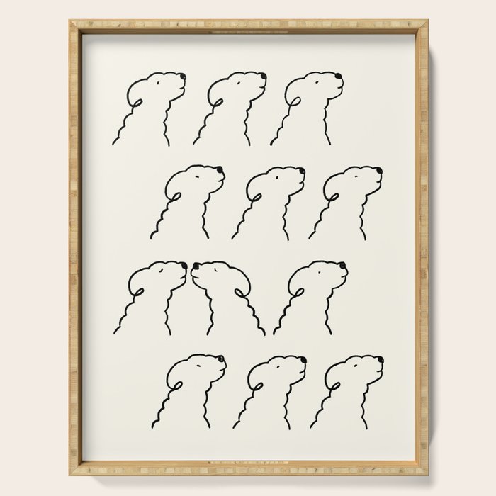 A monochrome love story Serving Tray Gallery Image 1