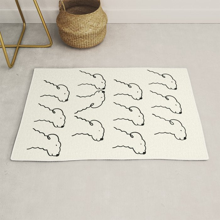 A monochrome love story Rug Gallery Image 1