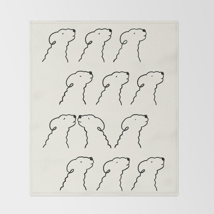 A monochrome love story Throw Blanket Gallery Image 2