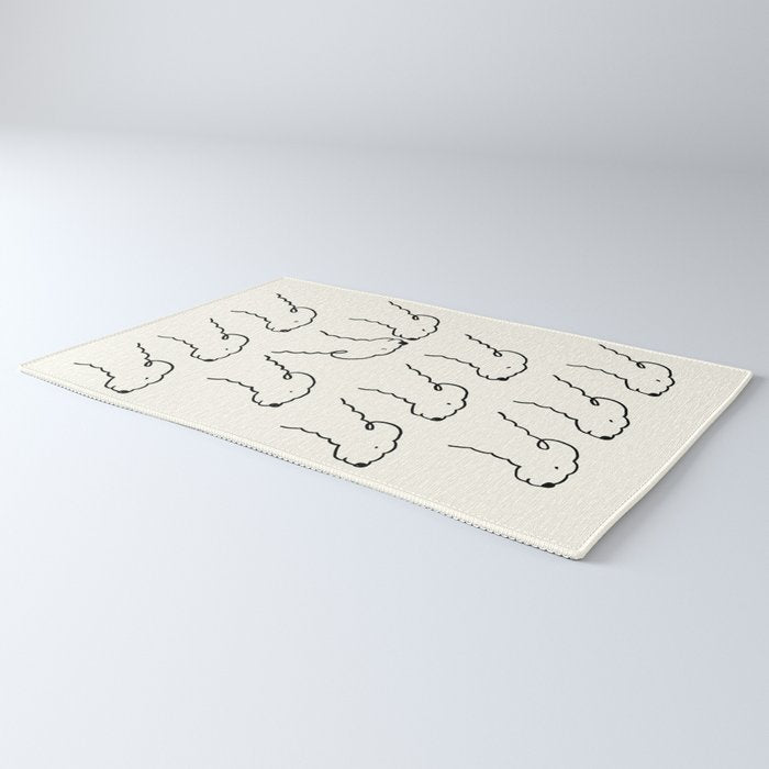 A monochrome love story Rug Gallery Image 3