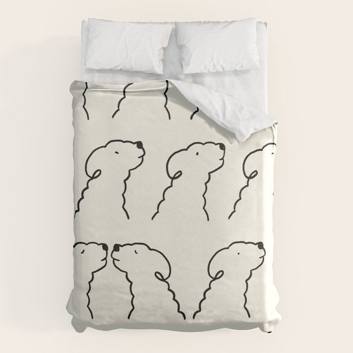 A monochrome love story Duvet Cover Gallery Image 1