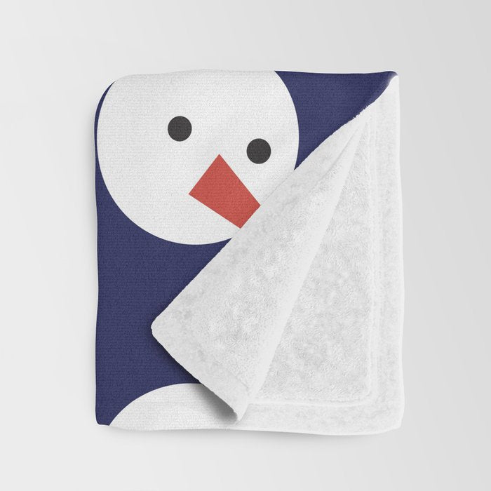 Snowmen pattern on dark Throw Blanket Gallery Image 3