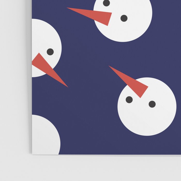 Snowmen pattern on dark Poster Gallery Image 3