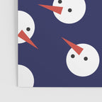 Snowmen pattern on dark Poster Gallery Image 3