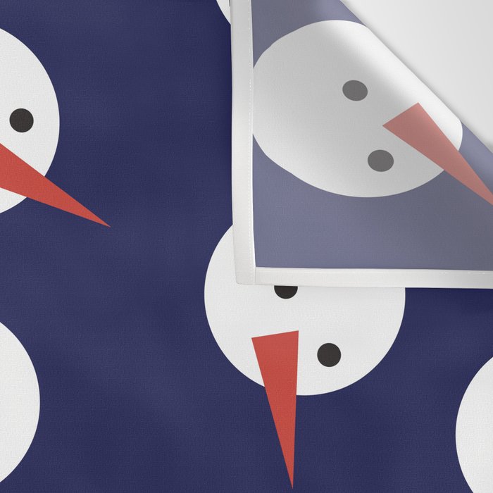 Snowmen pattern on dark Wall Tapestry Gallery Image 3