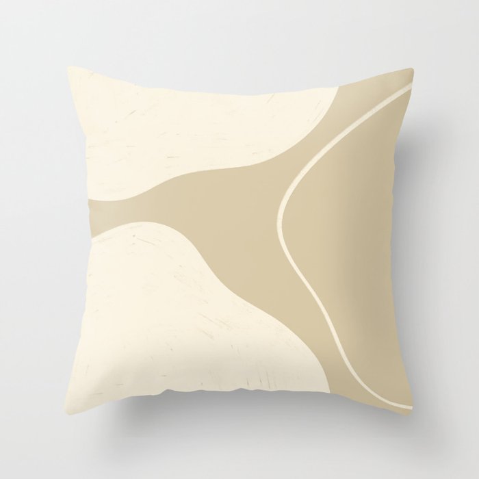 Neutral Shapes #1 Throw Pillow Gallery Image 1