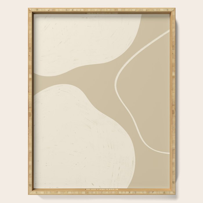 Neutral Shapes #1 Serving Tray Gallery Image 1