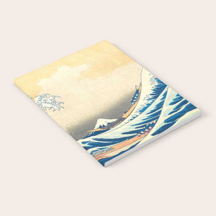 Japanese Woodblock Print The Great Wave of Kanagawa by Katsushika Hokusai Notebook Gallery Image 2