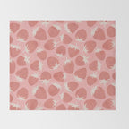 Pink Strawberries Throw Blanket Gallery Image 2