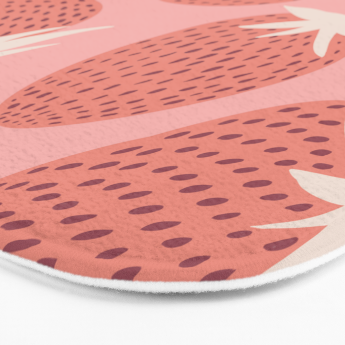 Pink Strawberries Bath Mat Gallery Image 3