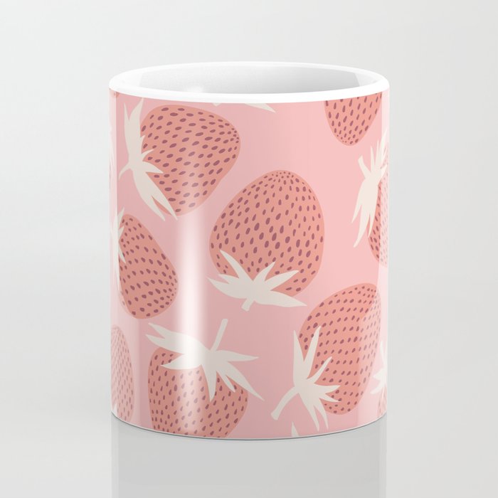 Pink Strawberries Coffee Mug Gallery Image 4