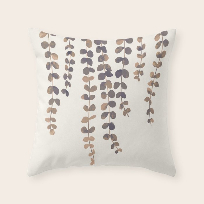 Eucalyptus Watercolor Throw Pillow Gallery Image 6