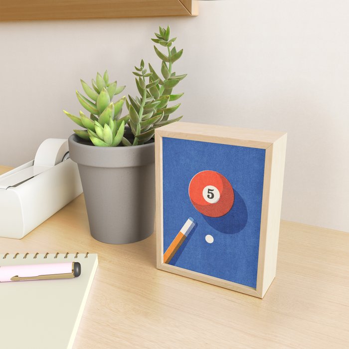 BALLS / Billiards - ball 5 I Mini Art Print Gallery Image 2