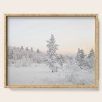 Snow Landscape "Winter Wonderland in Lapland" Wanderlust Travel Photography Serving Tray Gallery Image 1