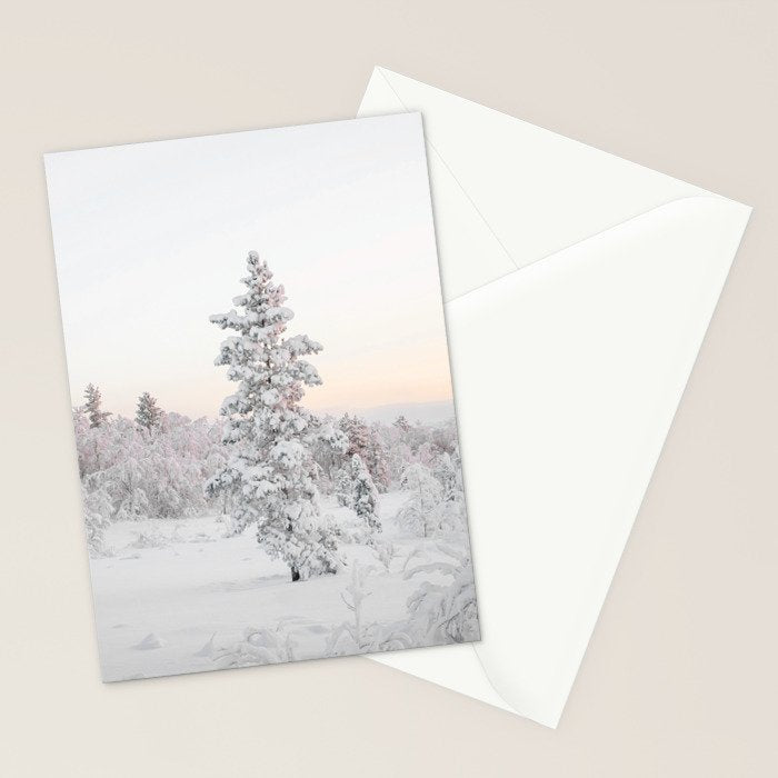 Snow Landscape "Winter Wonderland in Lapland" Wanderlust Travel Photography Stationery Card Gallery Image 2