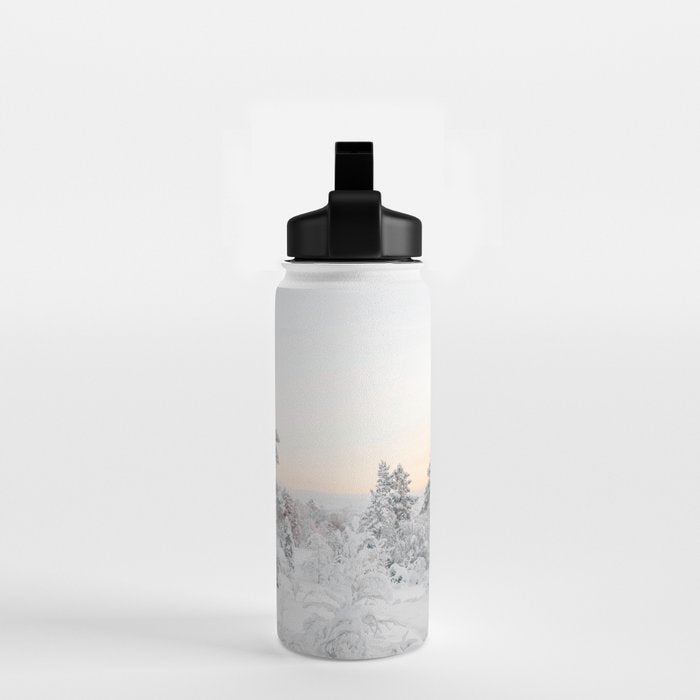 Snow Landscape "Winter Wonderland in Lapland" Wanderlust Travel Photography Water Bottle Gallery Image 2