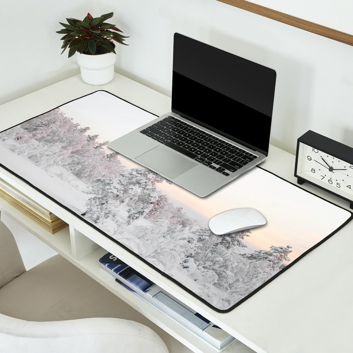 Snow Landscape "Winter Wonderland in Lapland" Wanderlust Travel Photography Desk Mat Gallery Image 2