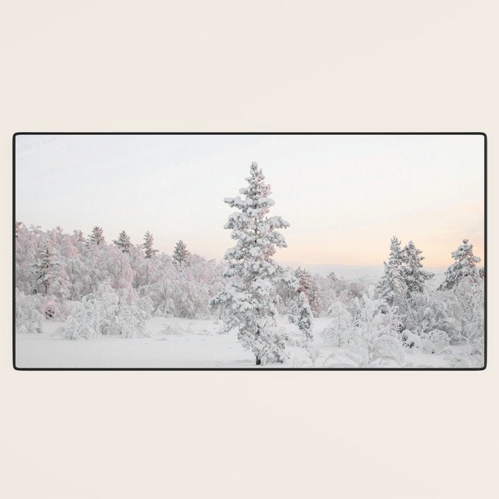 Snow Landscape "Winter Wonderland in Lapland" Wanderlust Travel Photography Desk Mat Gallery Image 3