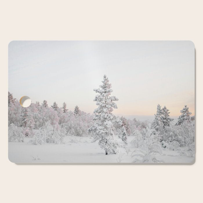 Snow Landscape "Winter Wonderland in Lapland" Wanderlust Travel Photography Cutting Board Gallery Image 1