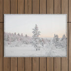 Snow Landscape "Winter Wonderland in Lapland" Wanderlust Travel Photography Outdoor Rug Gallery Image 1