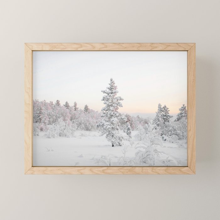 Snow Landscape "Winter Wonderland in Lapland" Wanderlust Travel Photography Mini Art Print Gallery Image 1