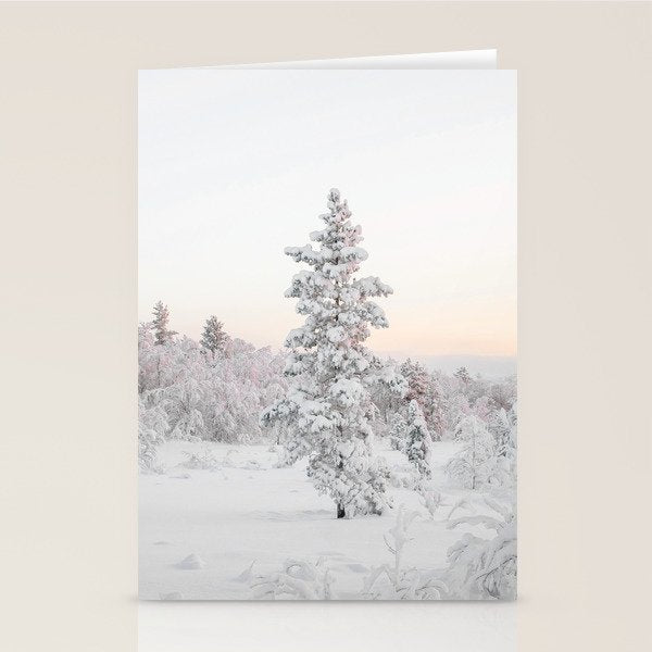 Snow Landscape "Winter Wonderland in Lapland" Wanderlust Travel Photography Stationery Card Gallery Image 2