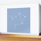 Libra Zodiac Star Constellation Line Art Sky Blue Wall Mural Gallery Image 2